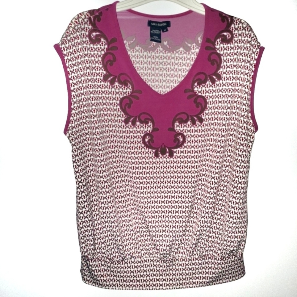 MAX EDITION Tank Moroccan Print  Size M